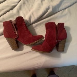 Red Dress Boutique maroon booties (worn once)